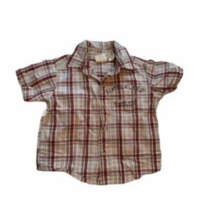 Timberland Baby Boy Button Down Shirt Plaid